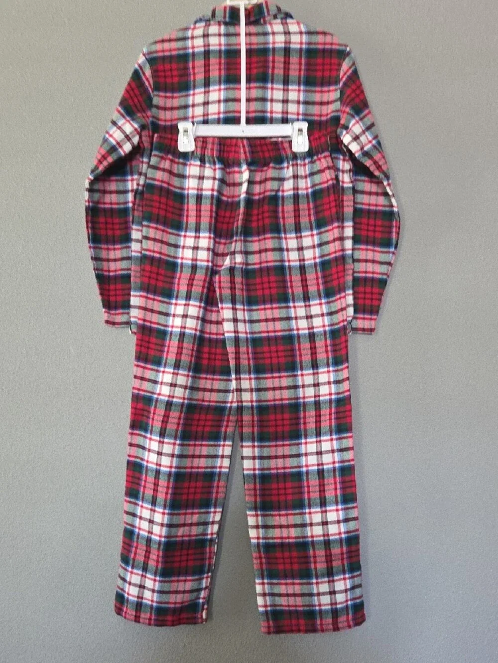 Lands' End Winter Plaid Kids Two-Piece Pajama Set